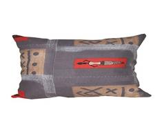 OLIBO Cuscino Bombato, Disegno Africa Etnico Patchwork