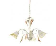 Onli Lucrezia 4722/3 Lampadario E14, Avorio, 60 cm-h 100 cm