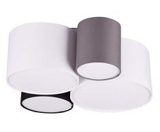 Trio Leuchten Lampada da soffitto, Bianco/Nero/Grigio