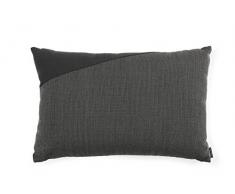 normann copenhagen 602610 Edge Cuscino, Tessuto Misto Cotone, Grigio Scuro, 60 x 60 x 40 cm
