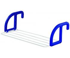 Leifheit 83046 Stendibiancheria da Balcone Classic 25, blue/white, metallo, per interni