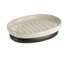 InterDesign Ceramic York Portasaponetta, Beige, 10.16x6.35x8.89 cm