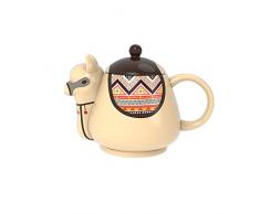 Thumbs Up LAMAPOT Teiera Llama Teapot, in Ceramica, White