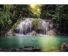 AG Design - Photo Wall Mural - Carta - Cascata - Foto Sfondo - Poster Gigante con Parete - 360 x 254 cm - 4 Parti - FTS 1323