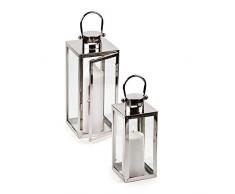 Pajoma 82204, Lanterna in Acciaio Inox, Set di 2