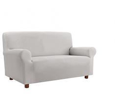 Italian Bed Linen Matthew Copridivano Bielastico Sagomato, Tessuto a Struttura Rigata, 96% Poliestere, 4% Elastometro, Ghiaccio, 170/240 x 90 cm