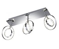 Reality Leuchten Reality R82703106 Prater Faretto, 3xSMD, 4.5 W LED, Cromo, 45x12x15.5 cm