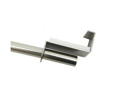 Gardinia 2623 - Bacchetta a pressione per tende, lunghezza regolabile 40-60 cm, colore: Titanio