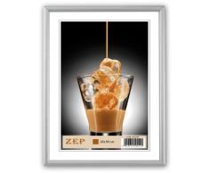 ZEP - Cornice portafoto in alluminio, 20 x 30 cm, colore: Argento, plastica