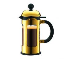 Bodum, Caffettiera in vetro borosilicato per 3 persone, 0,35 litri, Oro (Oro)