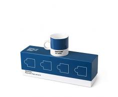 Pantone 18008 Set di 4 tazzine da caffè in Porcellana, 120 ml, con Manico, Lavabili in lavastoviglie, of The Year 2020, Colore Classico 19-40452, Blu Scuro