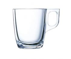 Luminarc Nuovo Set 6 Tazze Colazione Mugs CaffÃ¨ Espresso in Vetro per Microonde 32cl