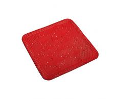 Kleine Wolke 4325425002 - Tappetino per Doccia Calypso, 55 x 55 cm, Colore: Rosso Pomodoro