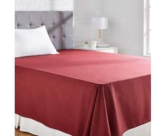 AmazonBasics - Lenzuolo, Policotone 200 fili, 180 x 260 + 10 cm - Bordeaux