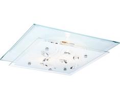 Globo 40408-2 LAMPADA A SOFFITTO METALLO CROMO, LAMPADINE ESCLUSE 2xE27 ILLU 40W