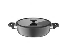 Berndes Balance Tegame con Coperchio Bordo Silicone, 4 Litri, Alluminio, 28 cm