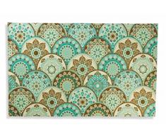 Villa d’Este Home Tivoli 2417540 Tappetino Cerchi, Poliestere, Multicolore, 95x60x0.3 cm