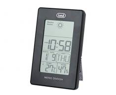 Trevi ME 3104 Stazione Meteo con Orologio, Temperatura, UmiditÃ , Previsioni Meteo, Calendario, Sveglia, Nero