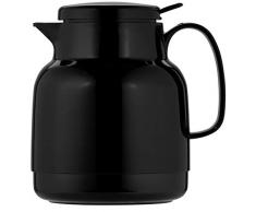 Helios Mondo Push caraffa in plastica, plastica, Nero, 1,0 L