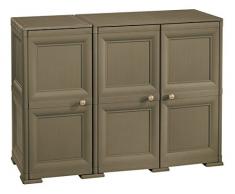 Tontarelli Omnimodus Armadio 3 Ante 2 Moduli, Wengè, 118x47x85.5 cm