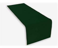 1 x runner da tavola colore verde scuro 45x150 cm 100% cotone 285 gr/qm. Di alta qualitÃ . Lemos-Home