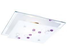 LAMPADA A SOFFITTO LAMPADINE ESCLUSE 1xE27 ILLU 60W, METALLO BIANCO, CROMO