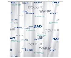 Wenko Water 19120100 Tenda per doccia con pellicola in plastica, 240x180 cm