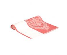 Vaitkute 216028 - Set di due asciugapiatti in misto lino Blume 50% lino e 50% cotone motivo floreale lavabile a 60º 47 x 70 cm colore: rosso