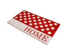 JVL - Zerbino in Fibra di Cocco con Lato Inferiore in PVC, Dimensioni 40 x 70 cm, Colore Rosso