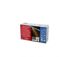Konstsmide 3858Â âÂ 800/Micro LED catena luminosaCluster/per esterno (IP44)/con 8Â funzioni, unitÃ di controllo E FUNZIONE DI MEMORIA/144Â bernsteinfarbenen diodi/36Â V Trasformatore da esterno/cavo nero