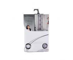 Douceur d IntÃ©rieur, tenda in poliestere, con occhielli, stampa con motivo a spirale, Poliestere, Gray, 260x140 cm