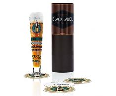 RITZENHOFF Bicchiere di Birra Black Label 1010229Â 6,5Â x 6,5Â x 25Â cm Multicolore