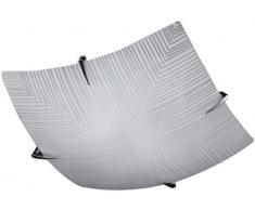 Honsel 23792 - Plafoniera in vetro con decorazione, cromata, colore: Bianco, agl (allgebrauchsglühlampe)