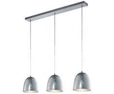 Trio Leuchten Trio 305200389 Ontario Lampadario, Vetro E14, Nickel, 80 x 130 cm