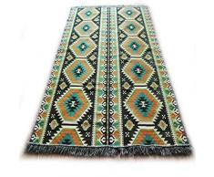 Tappeto orientale, 200 x 135 cm, Kelim, Kilim, Carpet, rivestimenti per pavimenti, Rug S 1-4-741