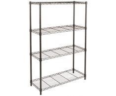 AmazonBasics - Scaffalatura a 4 ripiani, Nero