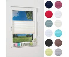 K-home Klemmfix Palma, Tenda plissetata, Beige (CrÃ¨me), 80 x 210 cm