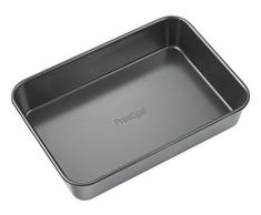 Prestige - Ampia teglia in Acciaio per arrosto e Pasticceria, Colore Nero