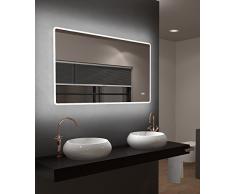 Talos Sun Specchio da Bagno, Bianco Caldo, 120 x70 cm