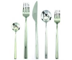 MEPRA Movida Servizio Tavola, 20 Pezzi, Acciaio Inossidabile 18/10