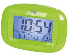 Trevi SLD 3016 Orologio Digitale con Grande Display, Termometro, Calendario, Funzione Snooze, Funzione Timer, Suonerie Polifoniche, Verde