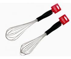 H&H Basic Black Frusta, 32 cm, Acciaio Inossidabile, Nero