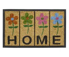 F & S - Zerbino da Ingresso, 45 x 75 cm, Ruco Fun, 100% Fibra di Cocco Naturale, 15 mm di Spessore. Disegno Home Fiori.