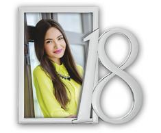 ZEP P7346Â Collezione Compleanno Vicky Cornice portafoto Speciale 18Â Anni Metallo Argento 10Â x 15Â cm