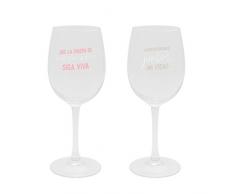 Mr Wonderful Woa08920ES - Set di 2 bicchieri da vino Para Brindar (Y lo que surja), multicolore (Set di 1)