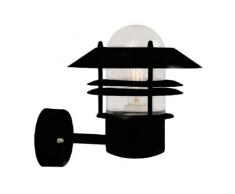 Nordlux 25031003 Blokhus - Lampada da Parete per Esterni, 60 W E27 IP 54, in Acciaio zincato, h 23 x 25 x 22 cm, Colore: Nero