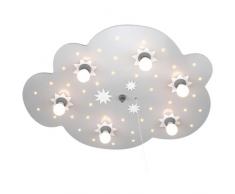 Elobra, Lampada da soffitto a forma di nuvola con stelline, A, E14