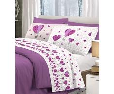 Completo Letto Pensieri Delicati Mongolfiera Rosa Matrimoniale