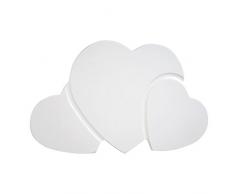 bainba Applique da parete a forma di Cuori 44 x 25Â cm bianco