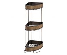 InterDesign Twillo Scaffale Angolare, 3 Ripiani, Metallo, Marrone
